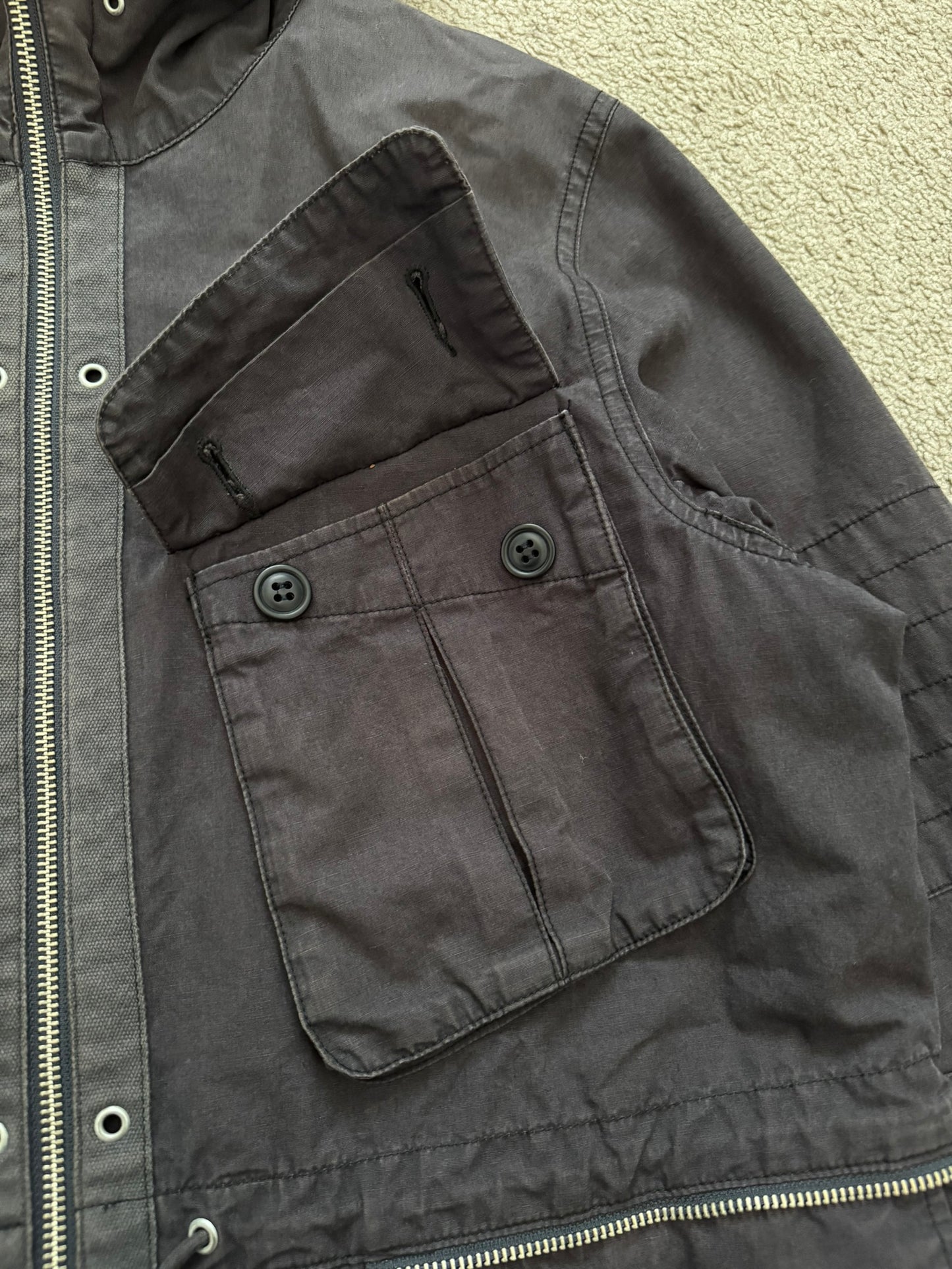 SS11 Undercover "Underman" Military Cargo Zipper Jacket