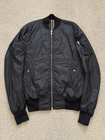 FW15 Rick Owens DRKSHDW Black Nylon Bomber Jacket