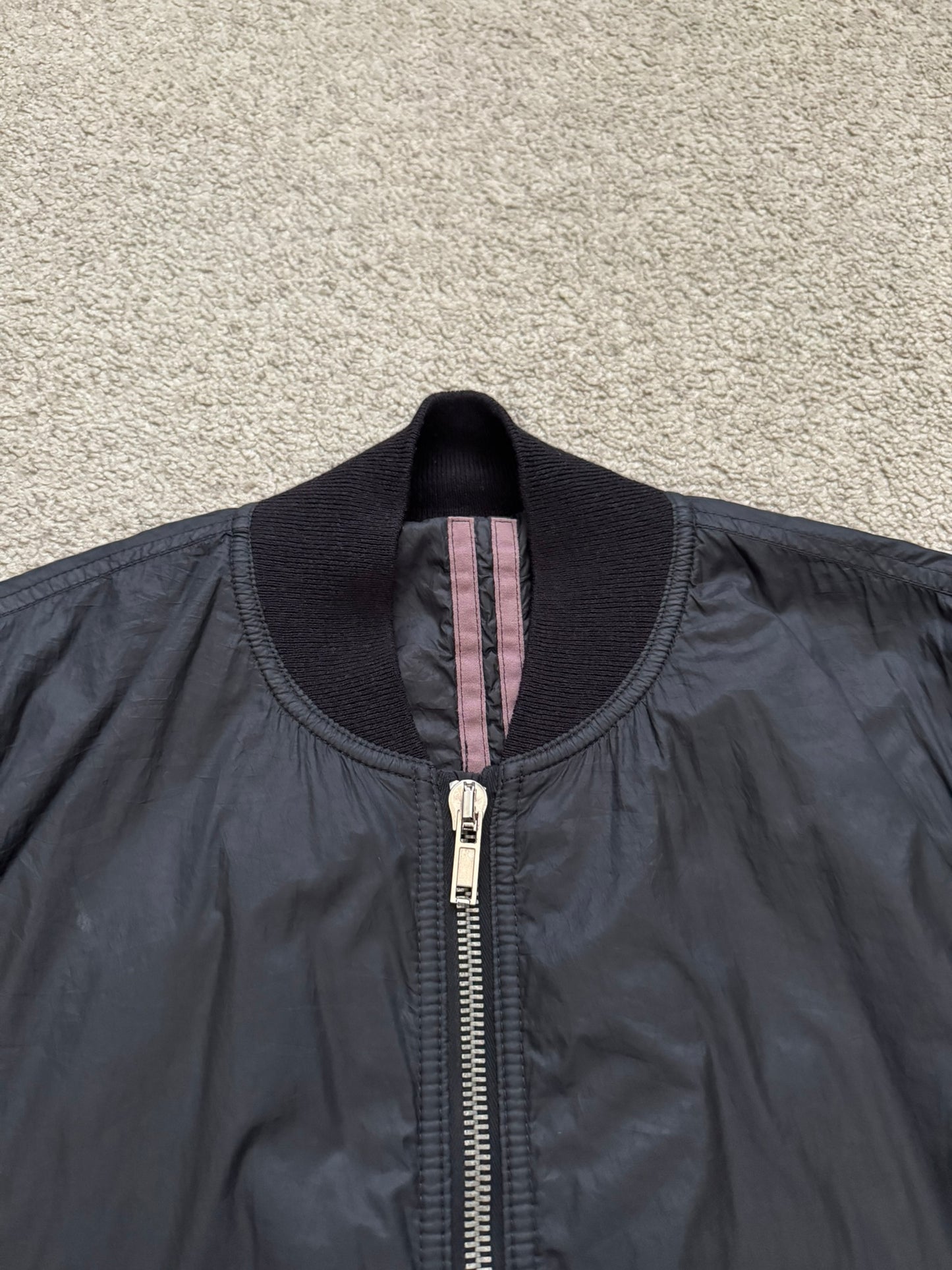 FW15 Rick Owens DRKSHDW Black Nylon Bomber Jacket