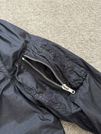 FW15 Rick Owens DRKSHDW Black Nylon Bomber Jacket
