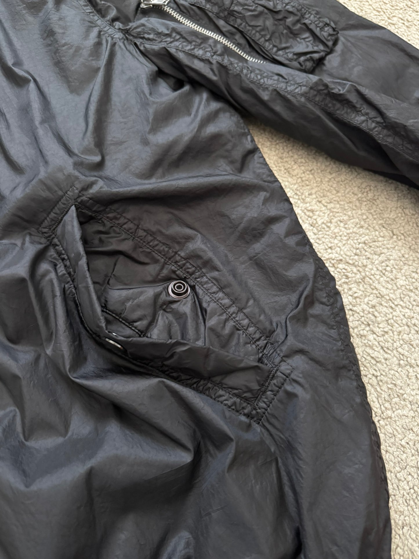 FW15 Rick Owens DRKSHDW Black Nylon Bomber Jacket