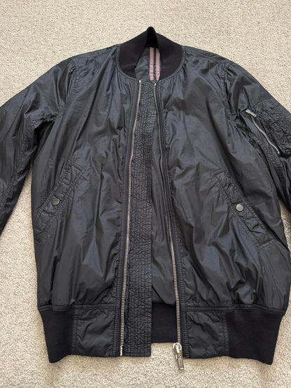 FW15 Rick Owens DRKSHDW Black Nylon Bomber Jacket