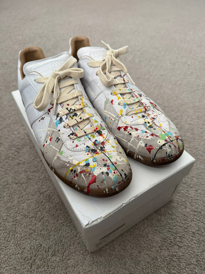 SS20 Maison Margiela Paint Splatter GAT Low Top Sneakers