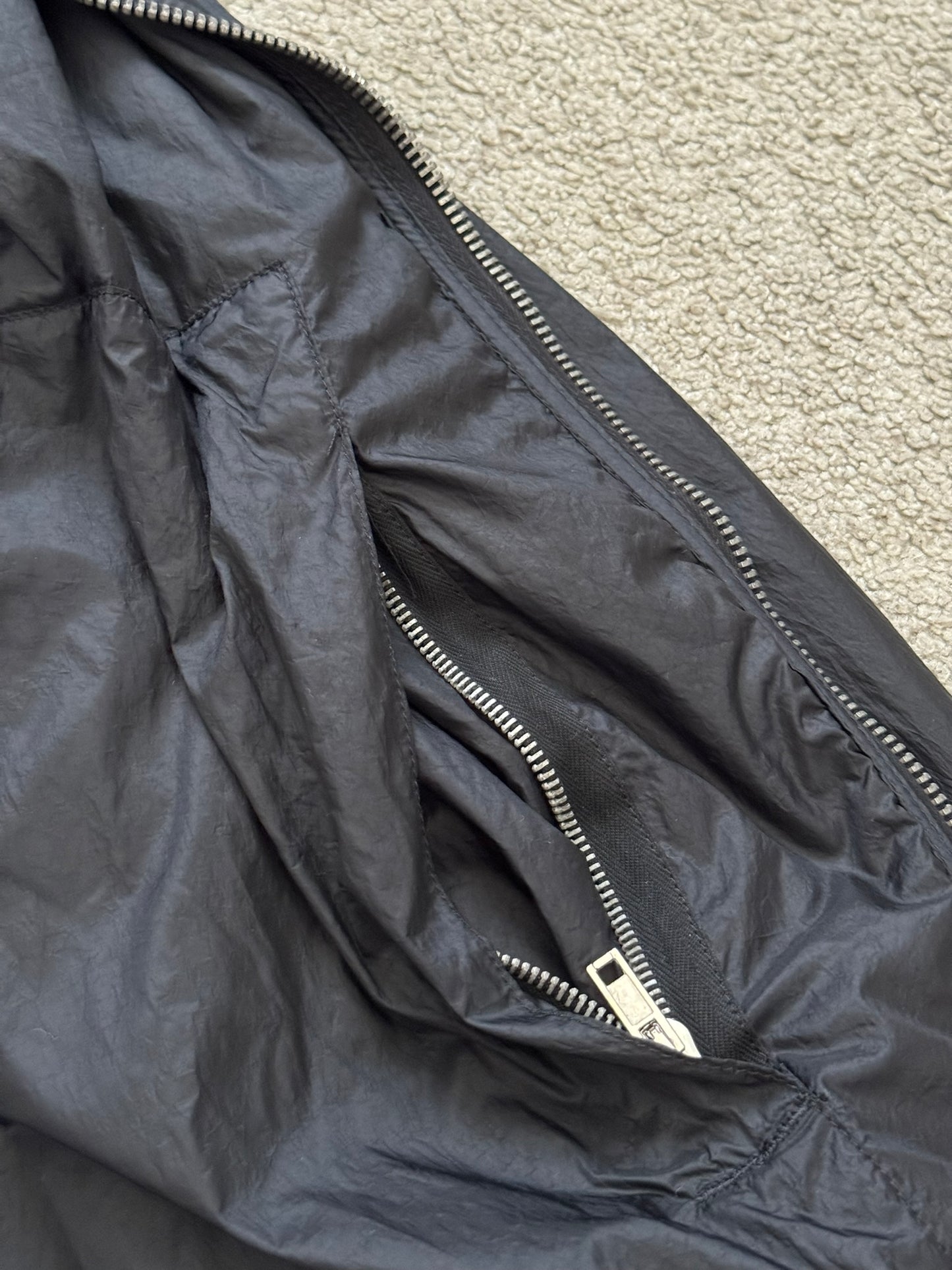 FW15 Rick Owens DRKSHDW Black Nylon Bomber Jacket