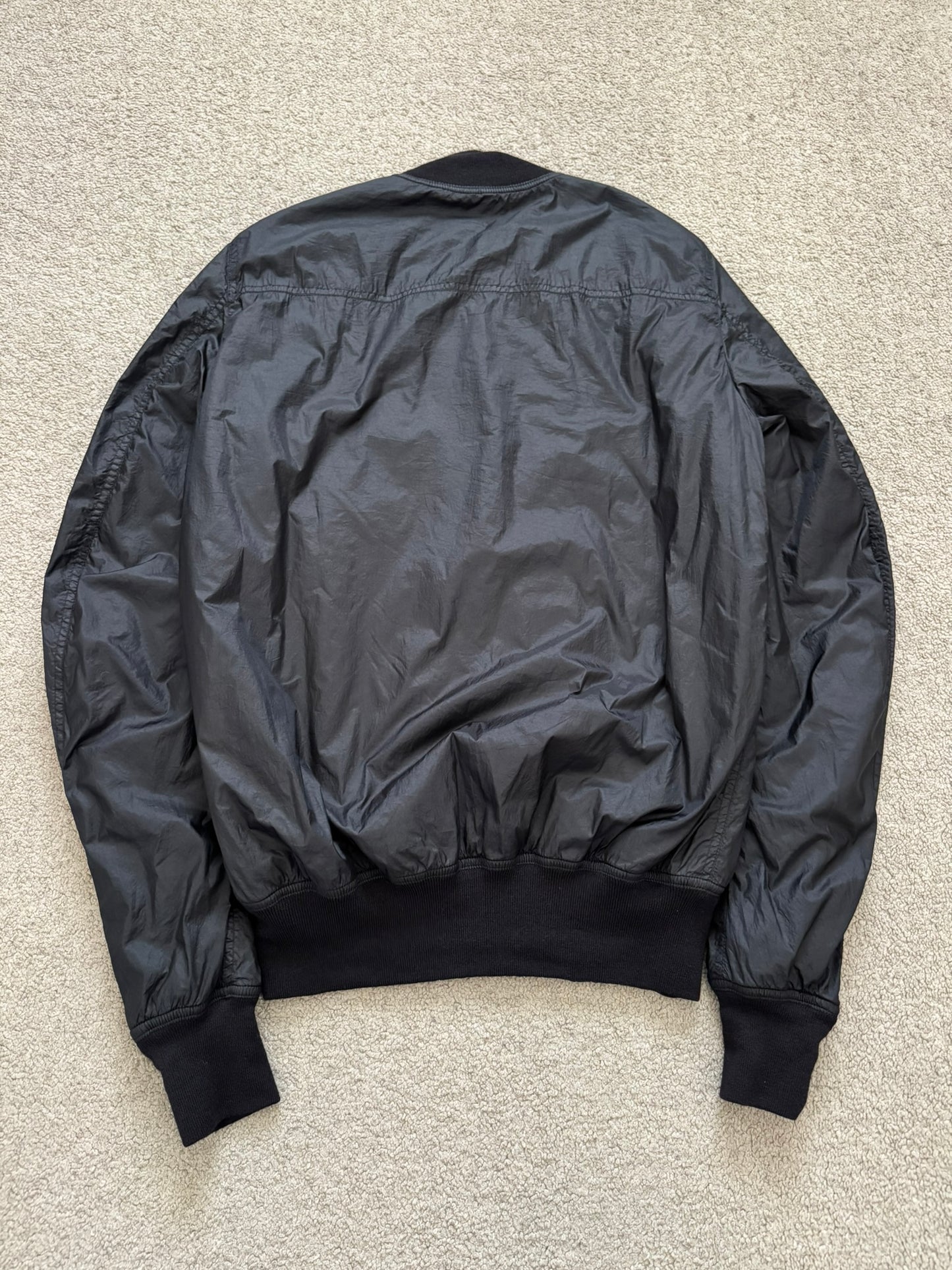 FW15 Rick Owens DRKSHDW Black Nylon Bomber Jacket