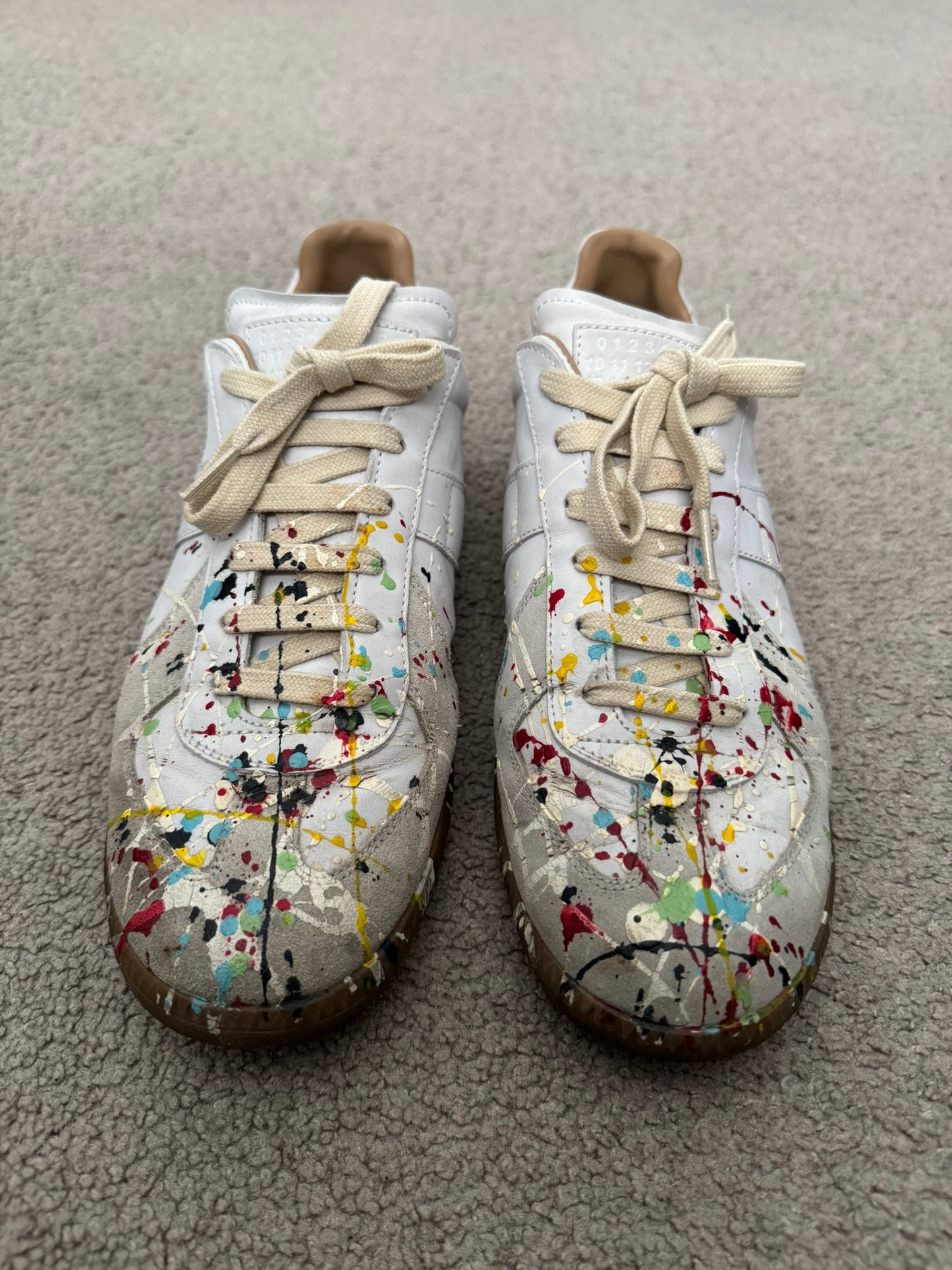 SS20 Maison Margiela Paint Splatter GAT Low Top Sneakers