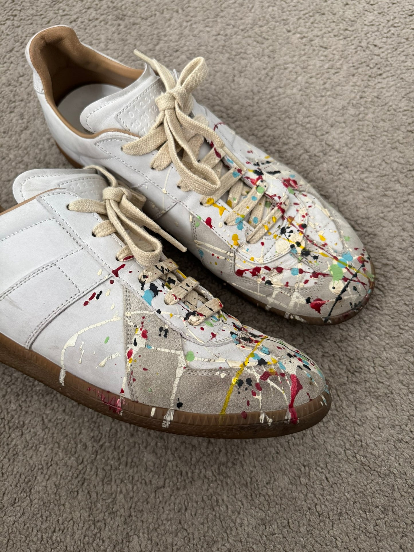 SS20 Maison Margiela Paint Splatter GAT Low Top Sneakers