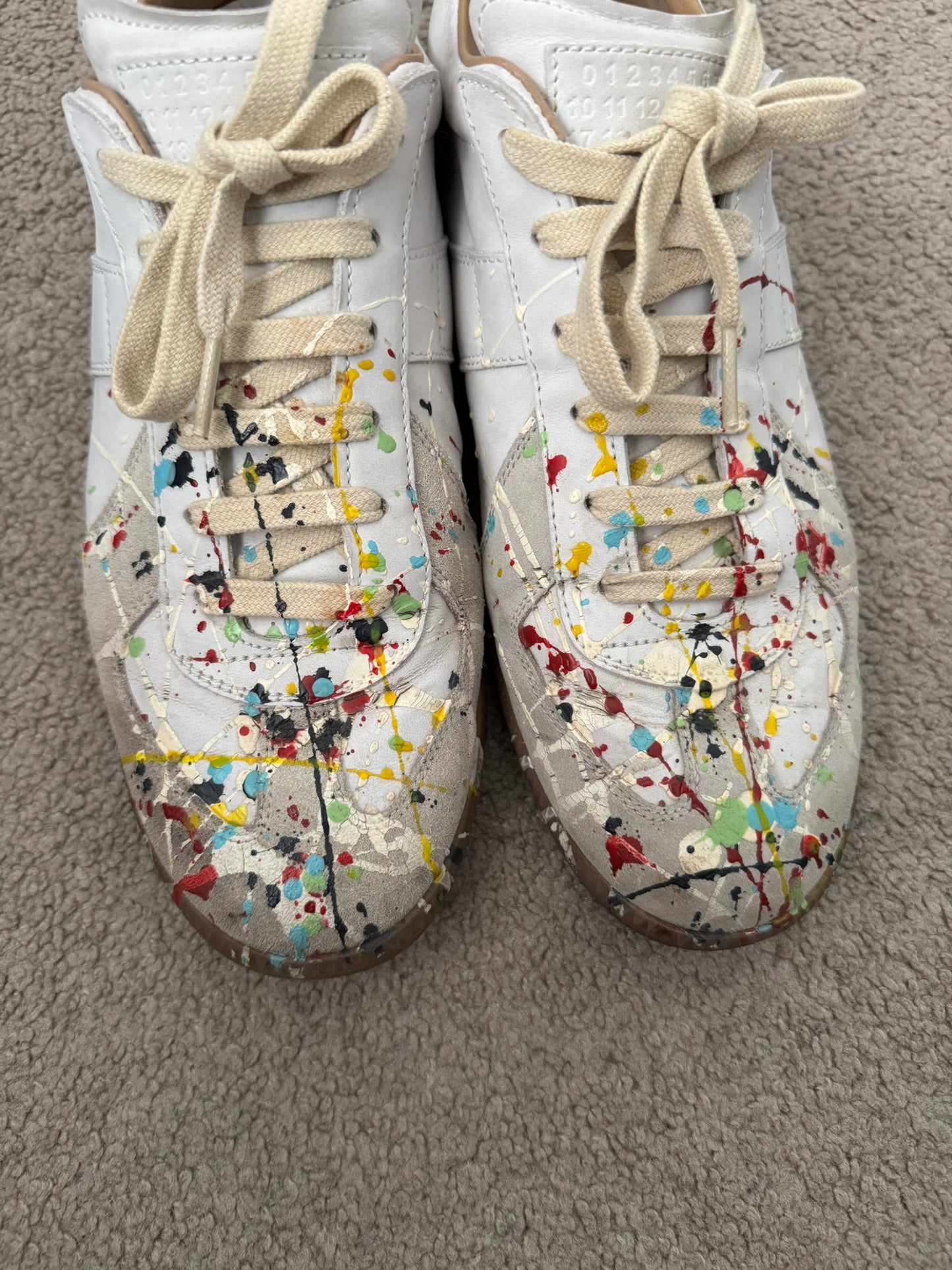 SS20 Maison Margiela Paint Splatter GAT Low Top Sneakers