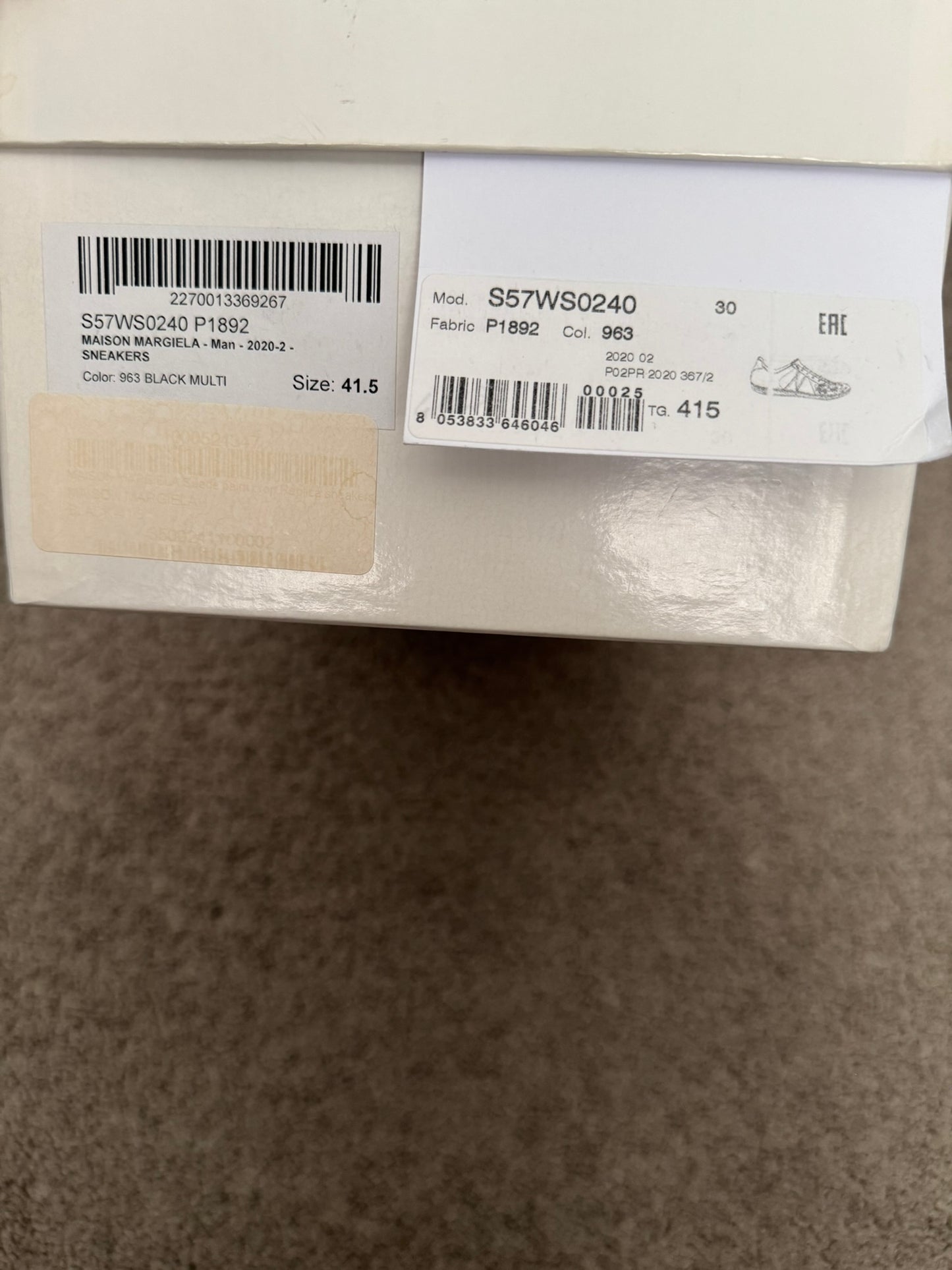 SS20 Maison Margiela Paint Splatter GAT Low Top Sneakers