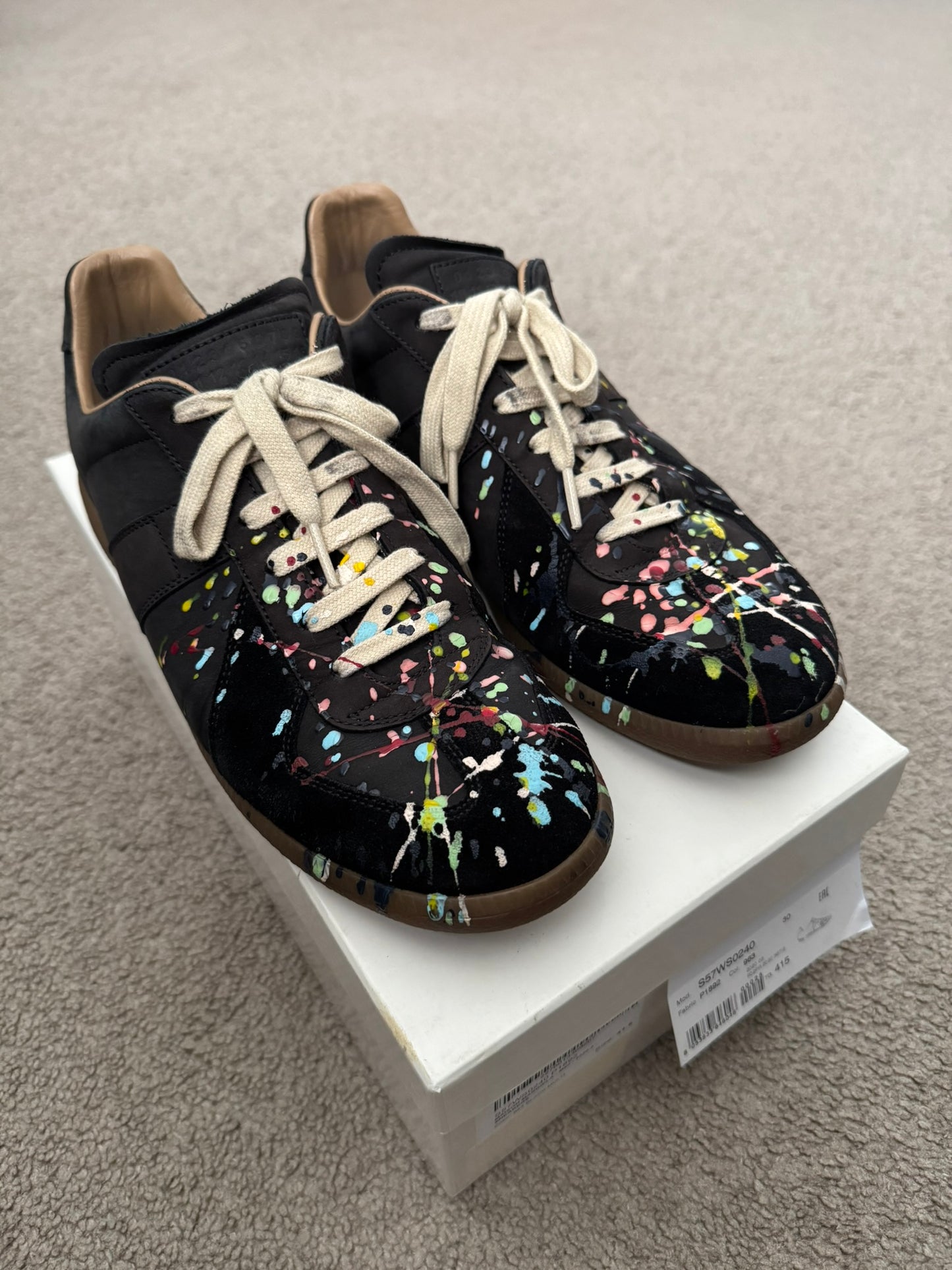 SS20 Maison Margiela Paint Splatter GAT Low Top Sneakers