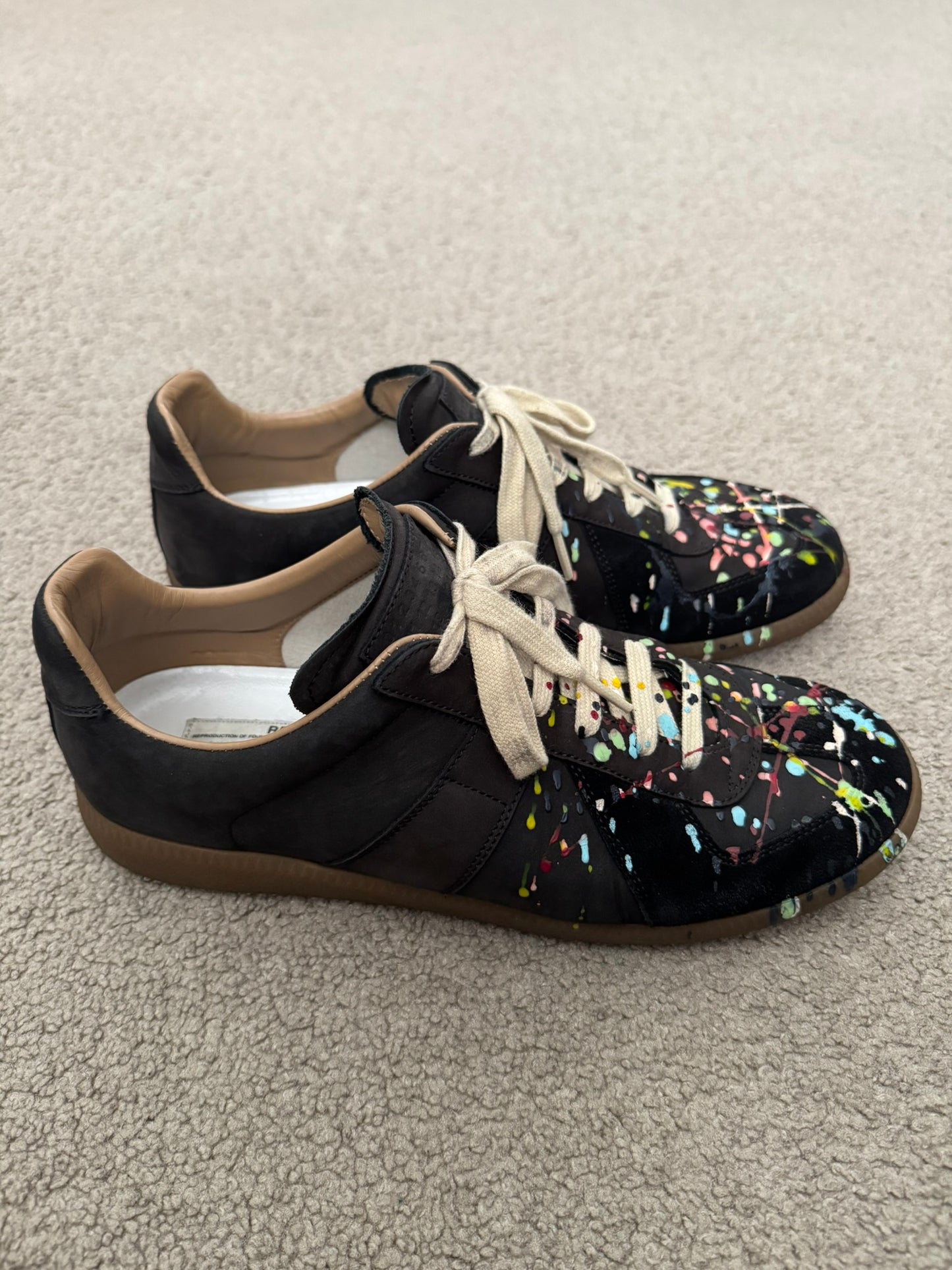 SS20 Maison Margiela Paint Splatter GAT Low Top Sneakers