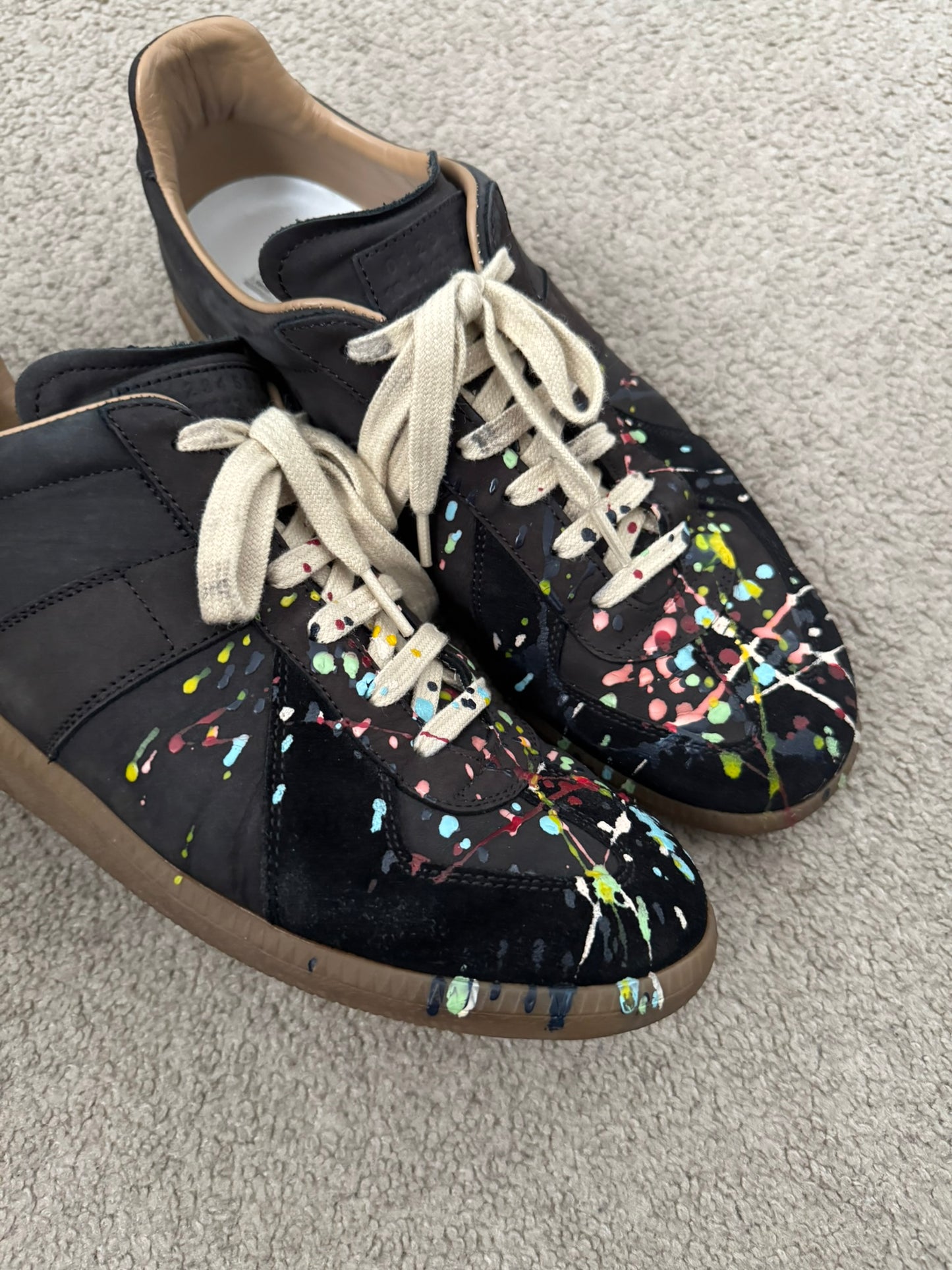 SS20 Maison Margiela Paint Splatter GAT Low Top Sneakers