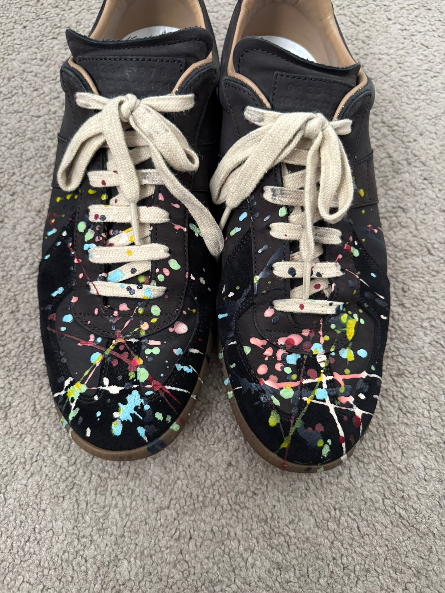 SS20 Maison Margiela Paint Splatter GAT Low Top Sneakers