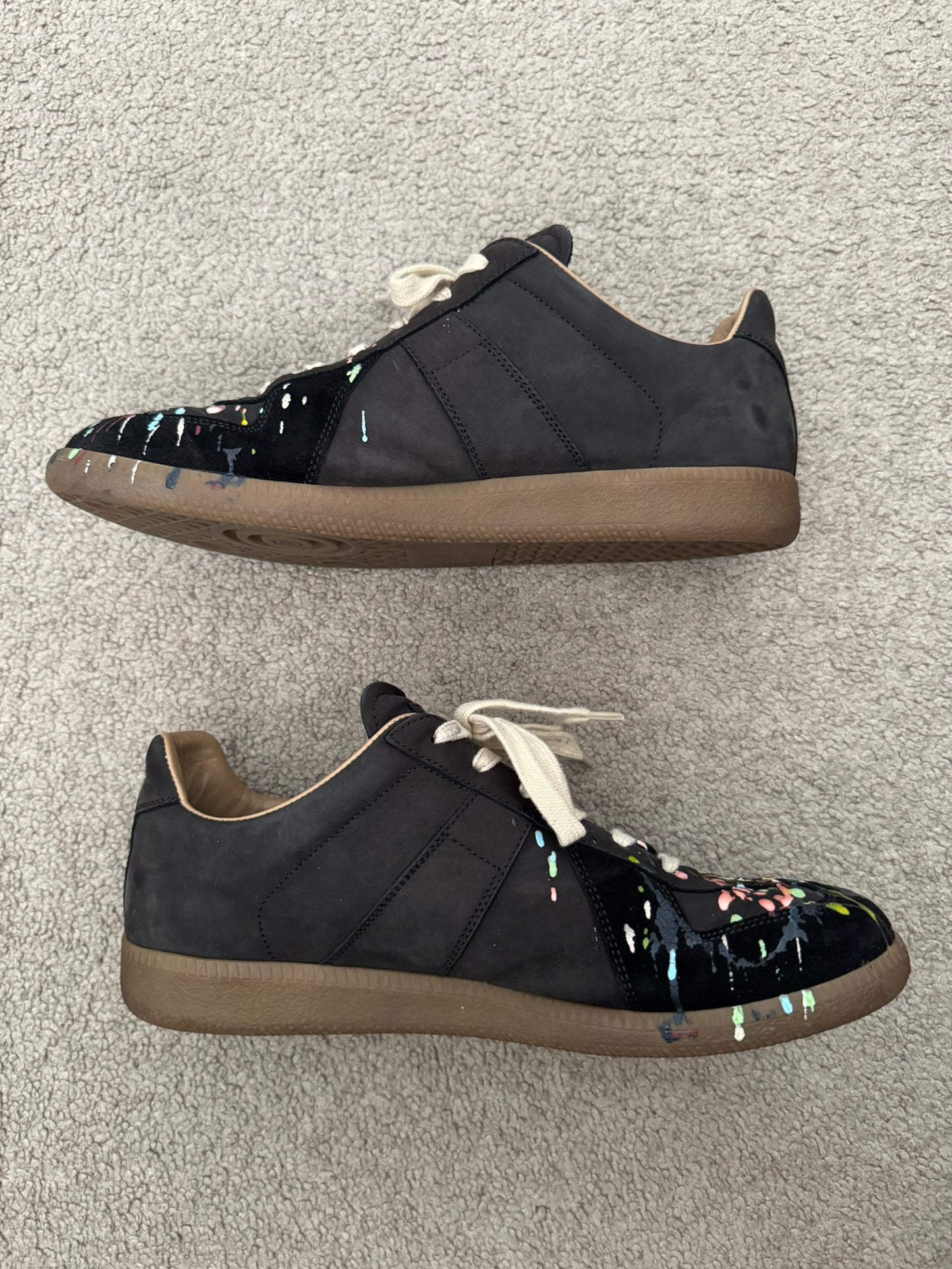 SS20 Maison Margiela Paint Splatter GAT Low Top Sneakers