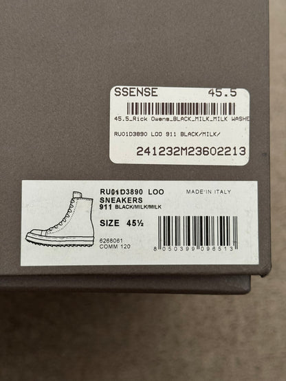 SS24 Rick Owens Mainline Leather Ramones High Top Sneakers