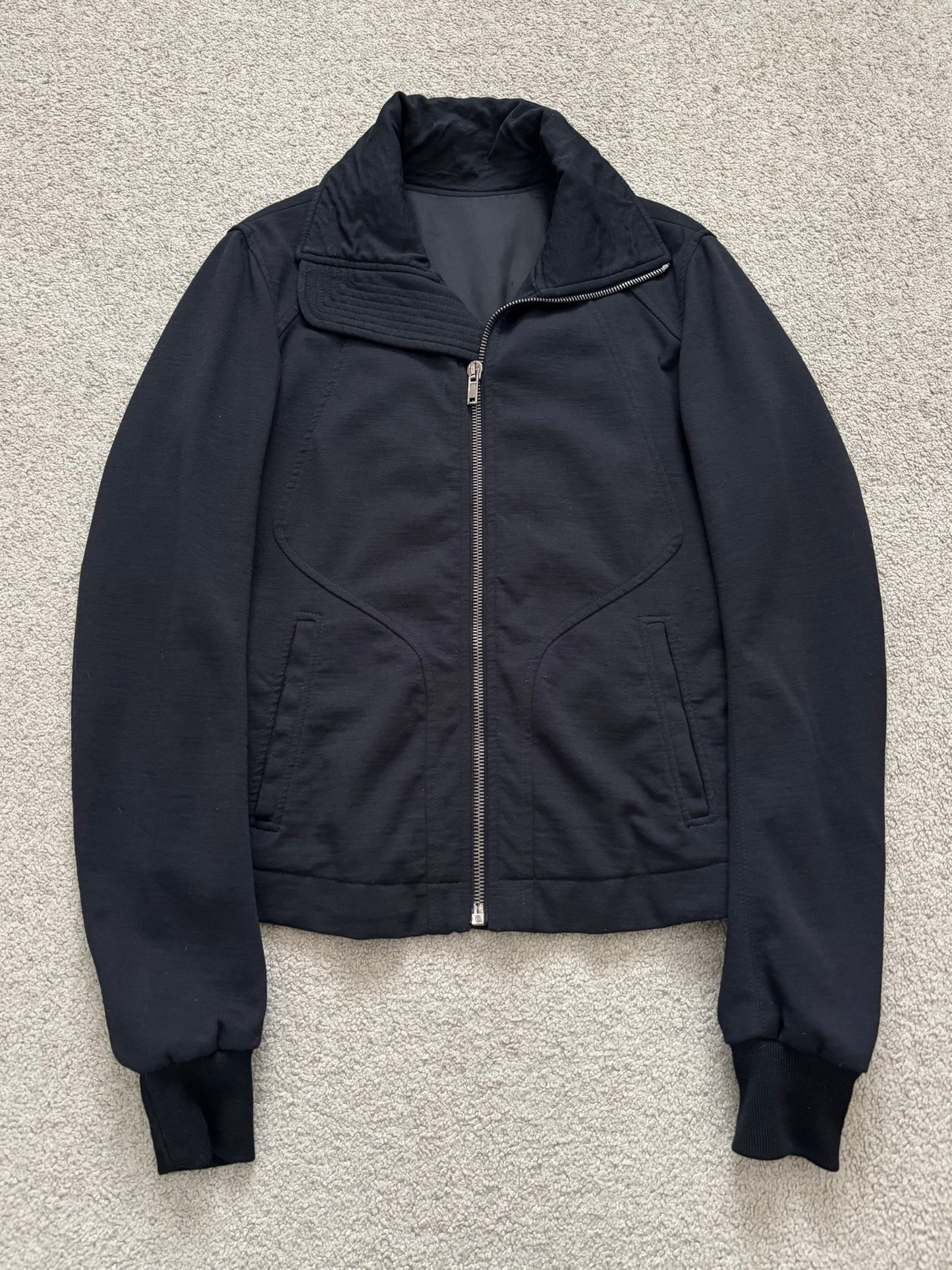 FW09 Rick Owens Mainline "Crust" Intarsia High Neck Jacket