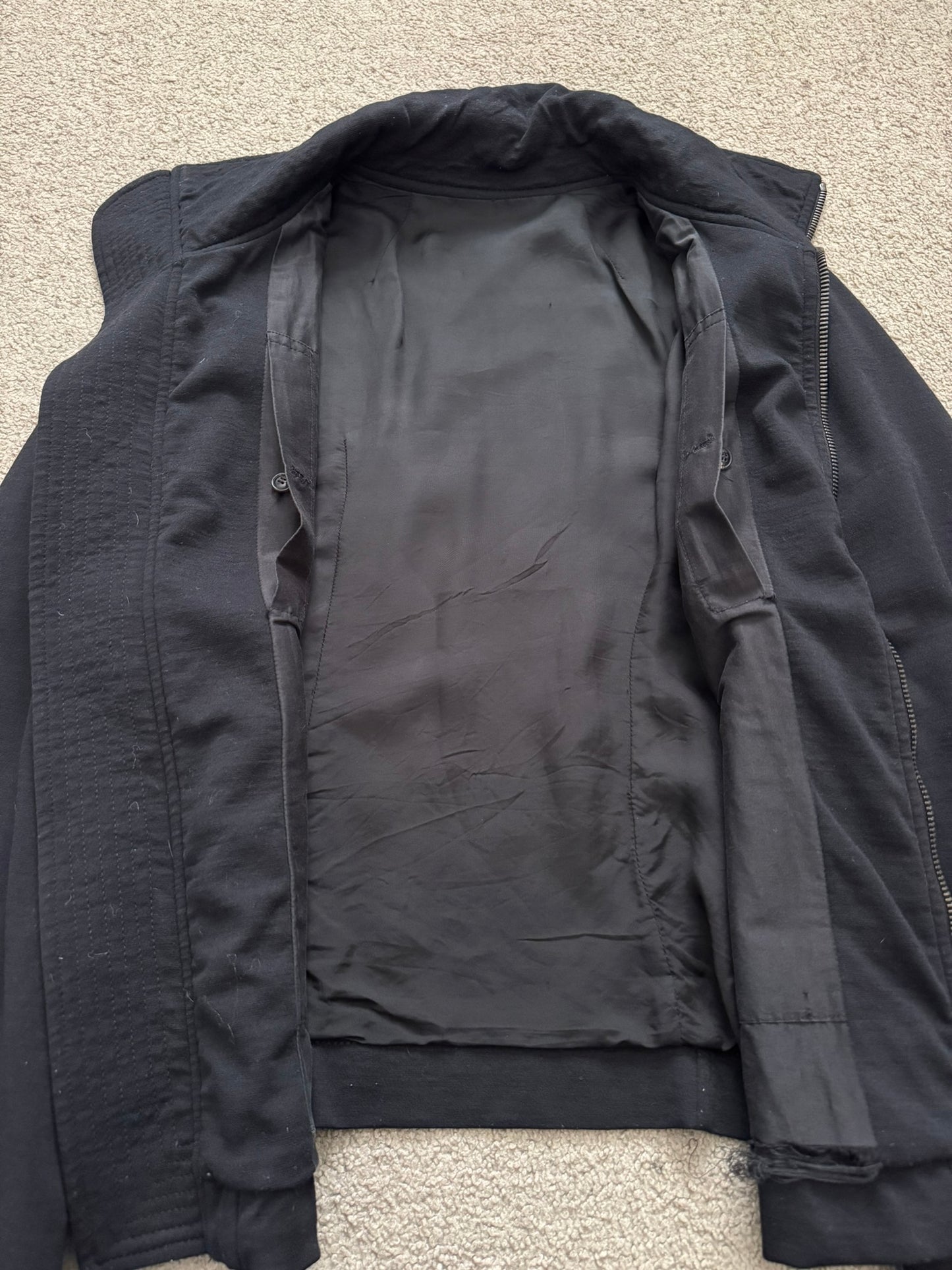 FW09 Rick Owens Mainline "Crust" Intarsia High Neck Jacket