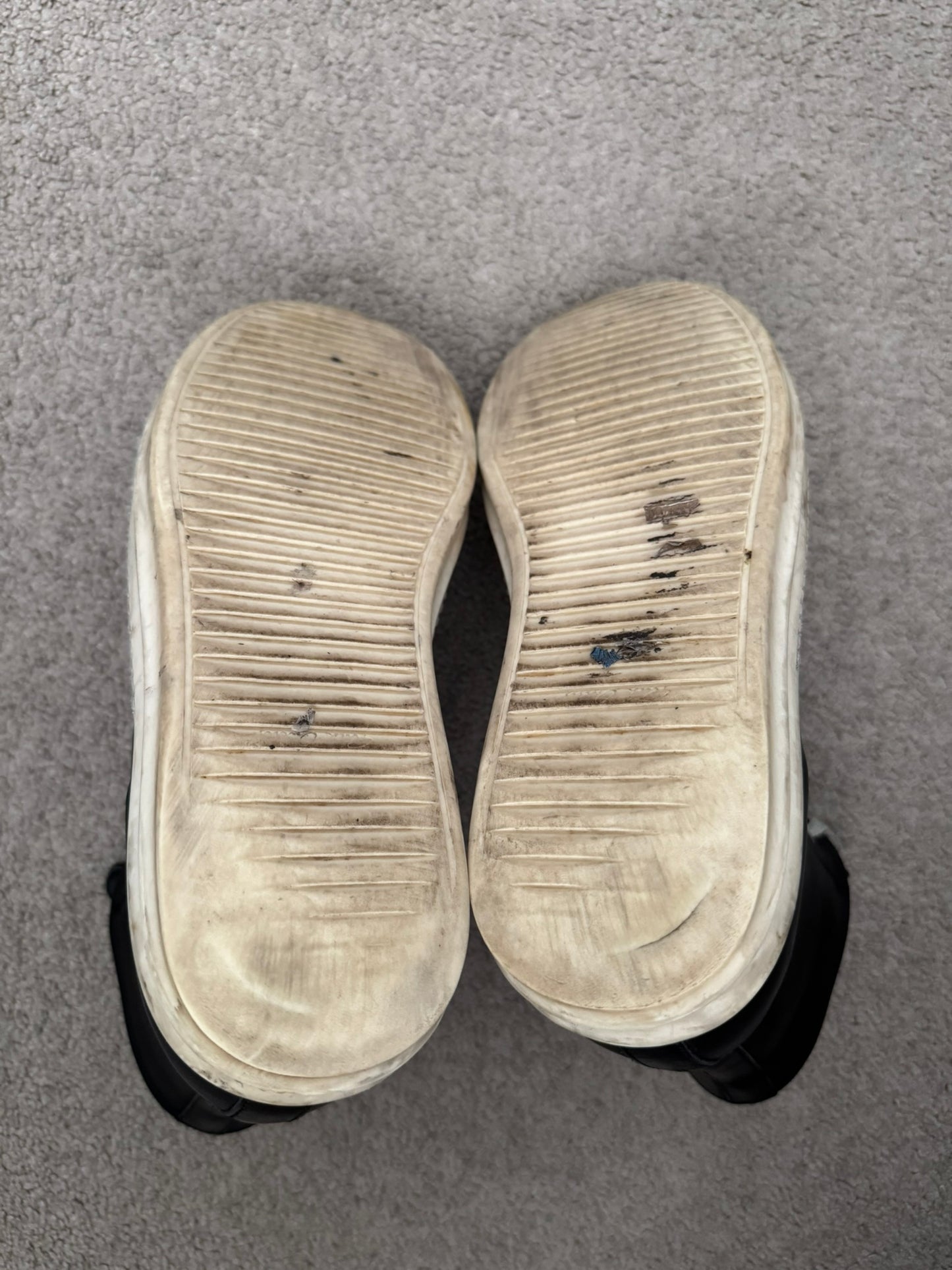 SS24 Rick Owens Mainline Leather Ramones High Top Sneakers