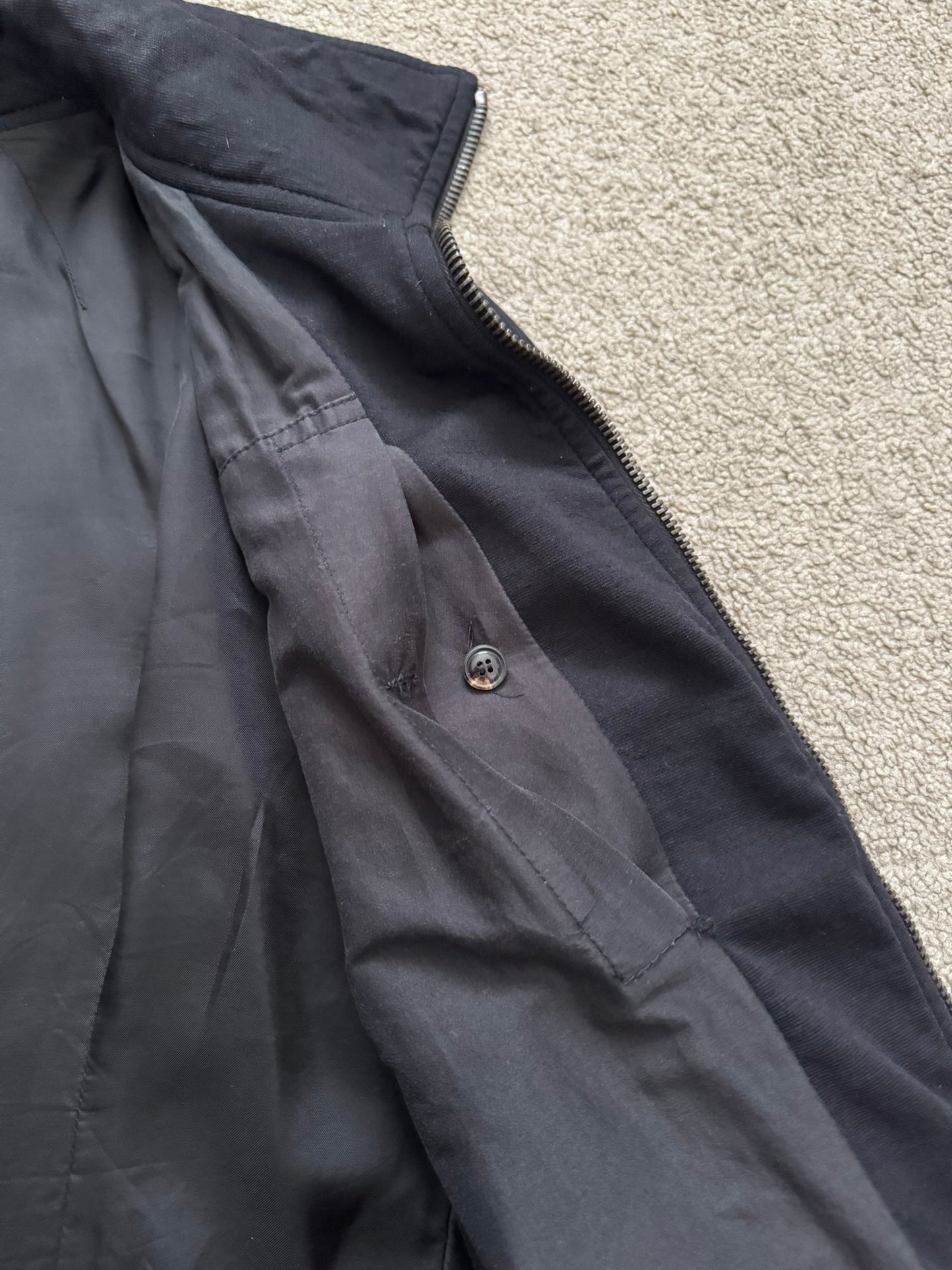 FW09 Rick Owens Mainline "Crust" Intarsia High Neck Jacket