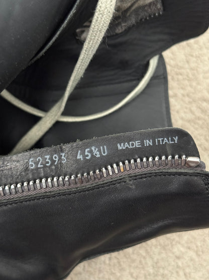 SS24 Rick Owens Mainline Leather Ramones High Top Sneakers