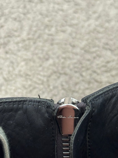 SS24 Rick Owens Mainline Leather Ramones High Top Sneakers