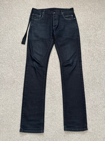 SS11 Rick Owens DRKSHDW "Anthem" Coated Detroit Cut Denim Jeans