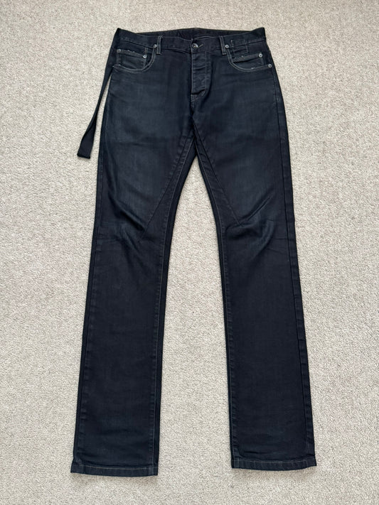 SS11 Rick Owens DRKSHDW "Anthem" Coated Detroit Cut Denim Jeans