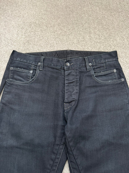 SS11 Rick Owens DRKSHDW "Anthem" Coated Detroit Cut Denim Jeans