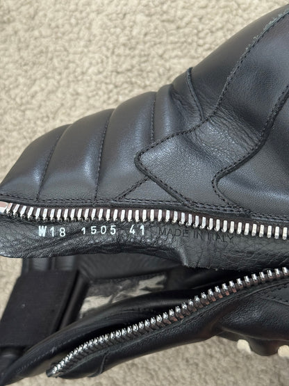 FW18 Rick Owens Mainline Black & White Geobasket Sneakers