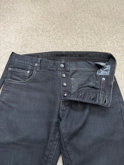 SS11 Rick Owens DRKSHDW "Anthem" Coated Detroit Cut Denim Jeans
