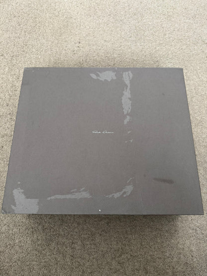 FW23 Rick Owens Mainline Black Leather High Biker "High" Sneakers