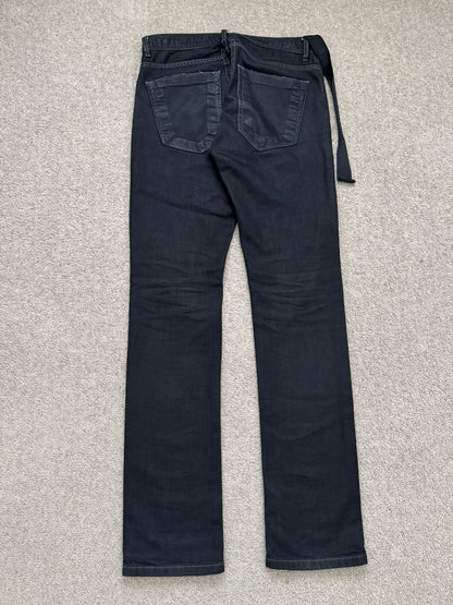 SS11 Rick Owens DRKSHDW "Anthem" Coated Detroit Cut Denim Jeans