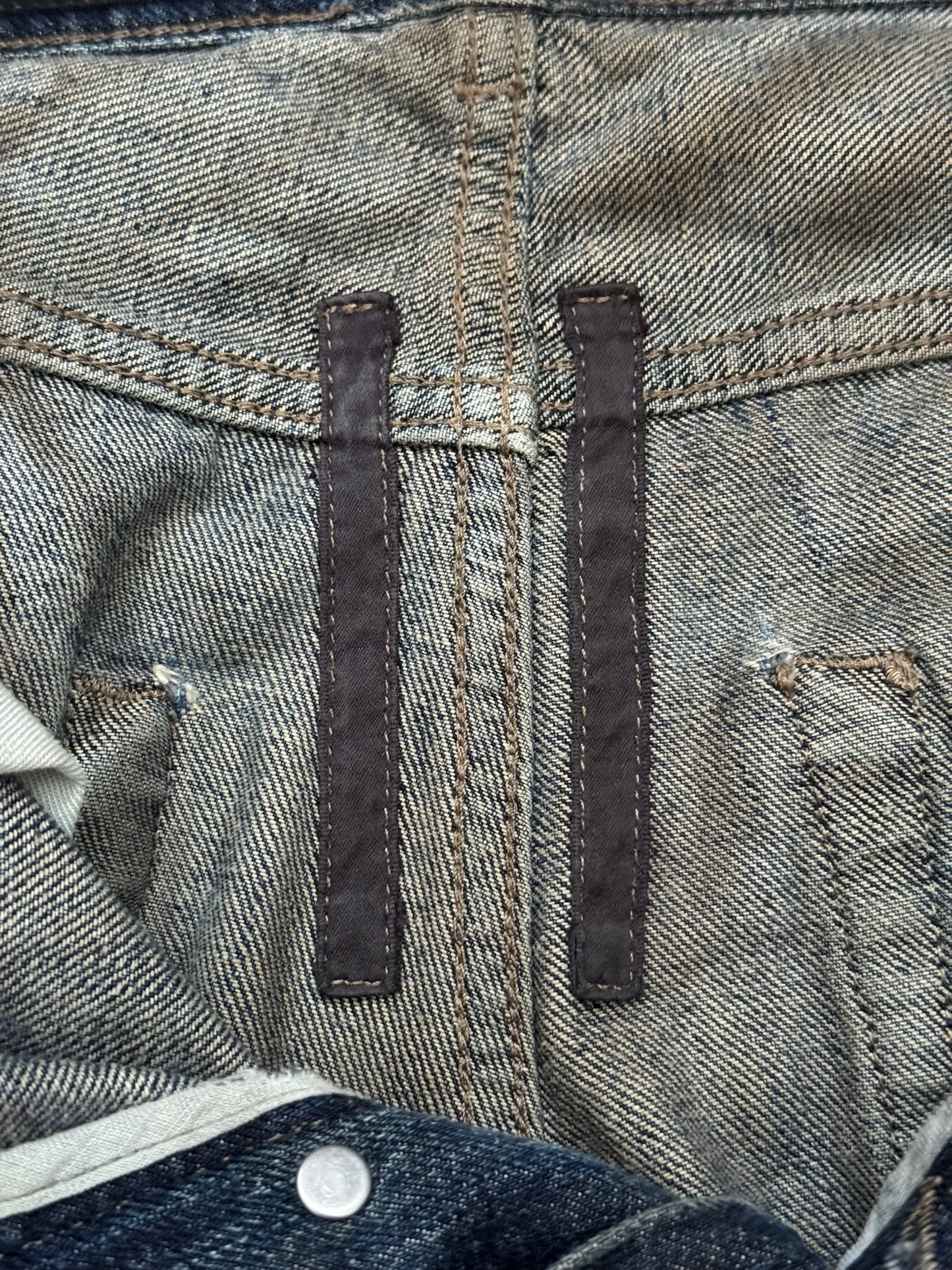 FW11 Rick Owens DRKSHDW "Limo" Dirty Blue Detroit Cut Denim Jeans