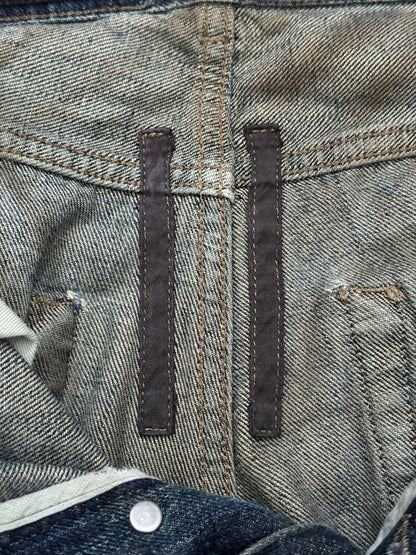 FW11 Rick Owens DRKSHDW "Limo" Dirty Blue Detroit Cut Denim Jeans