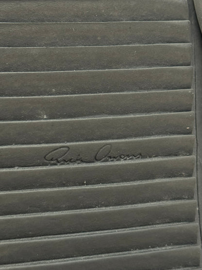 FW23 Rick Owens Mainline Black Leather High Biker "High" Sneakers