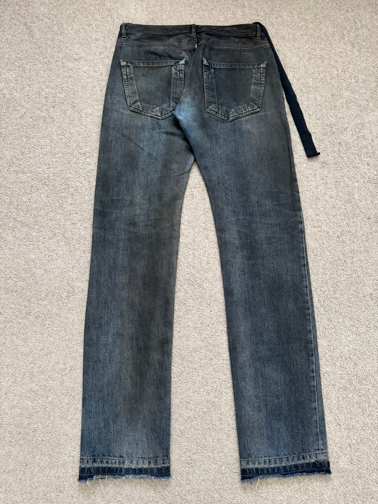 FW11 Rick Owens DRKSHDW "Limo" Dirty Blue Detroit Cut Denim Jeans