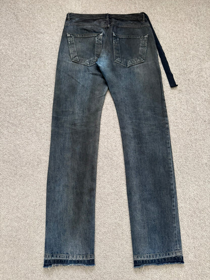 FW11 Rick Owens DRKSHDW "Limo" Dirty Blue Detroit Cut Denim Jeans