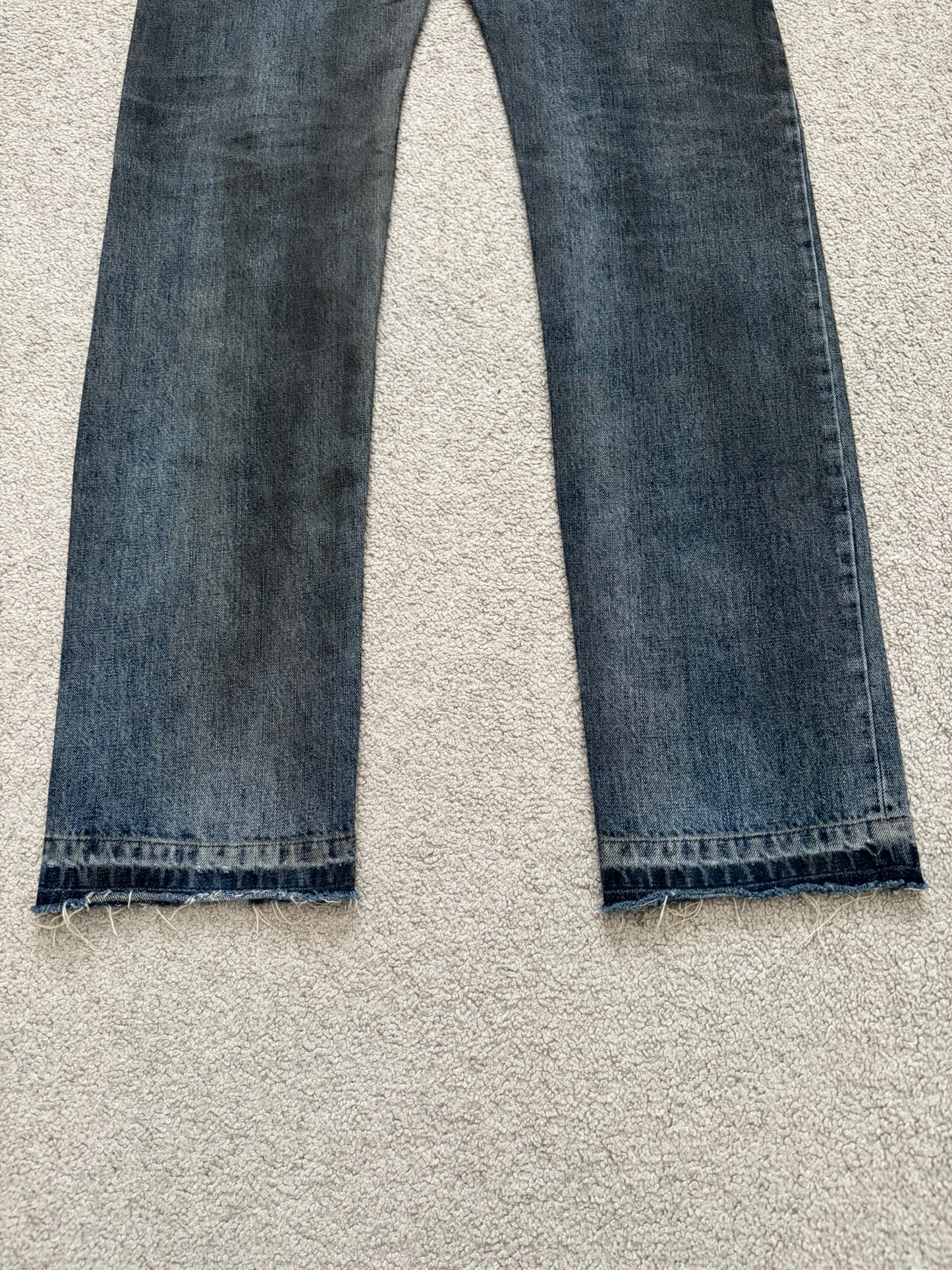 FW11 Rick Owens DRKSHDW "Limo" Dirty Blue Detroit Cut Denim Jeans