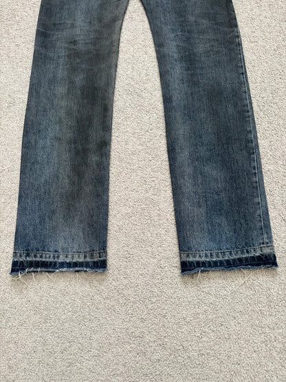 FW11 Rick Owens DRKSHDW "Limo" Dirty Blue Detroit Cut Denim Jeans