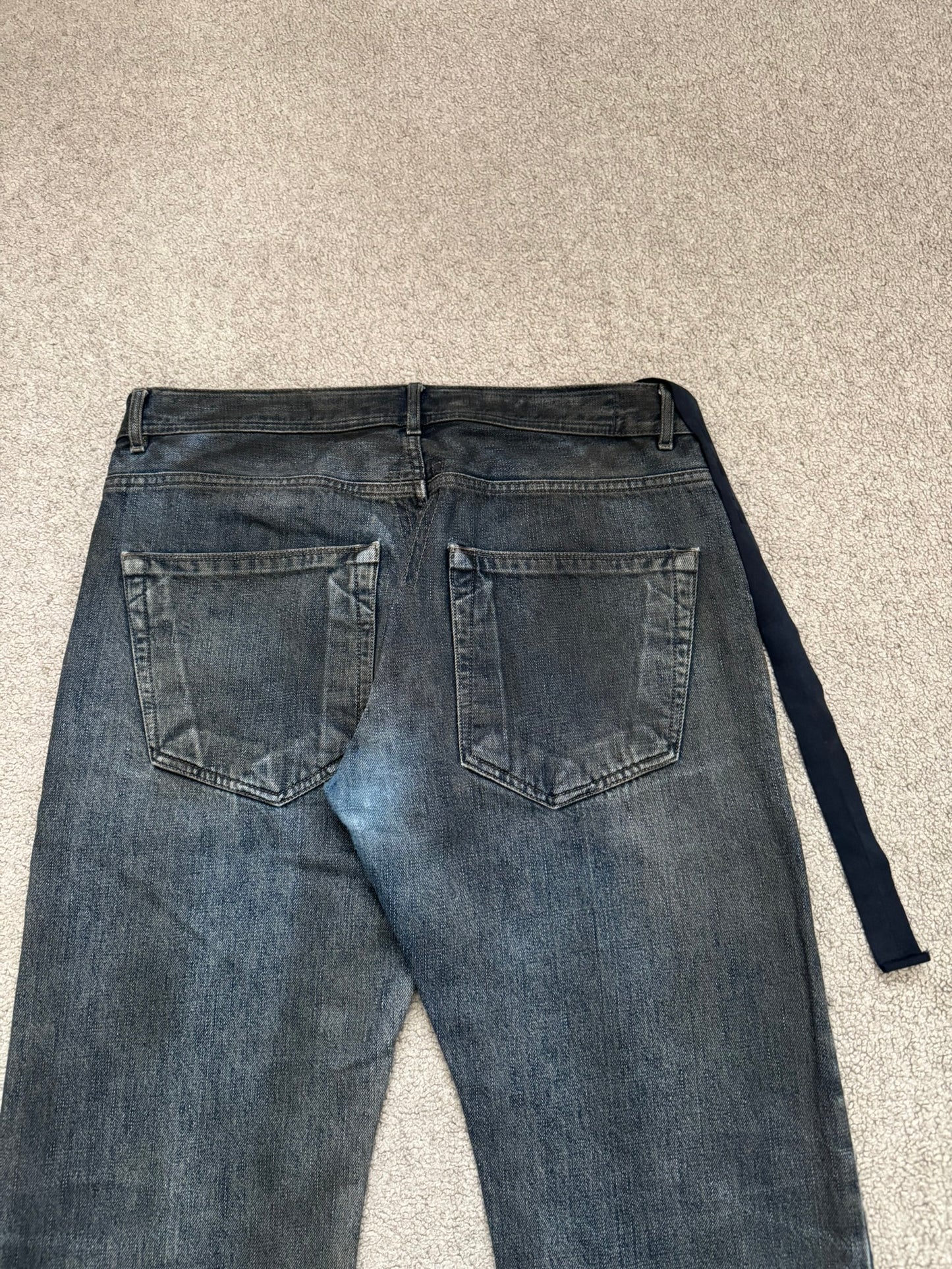 FW11 Rick Owens DRKSHDW "Limo" Dirty Blue Detroit Cut Denim Jeans