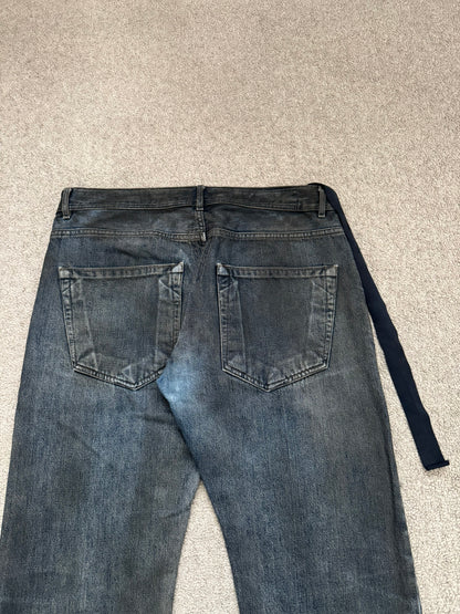 FW11 Rick Owens DRKSHDW "Limo" Dirty Blue Detroit Cut Denim Jeans