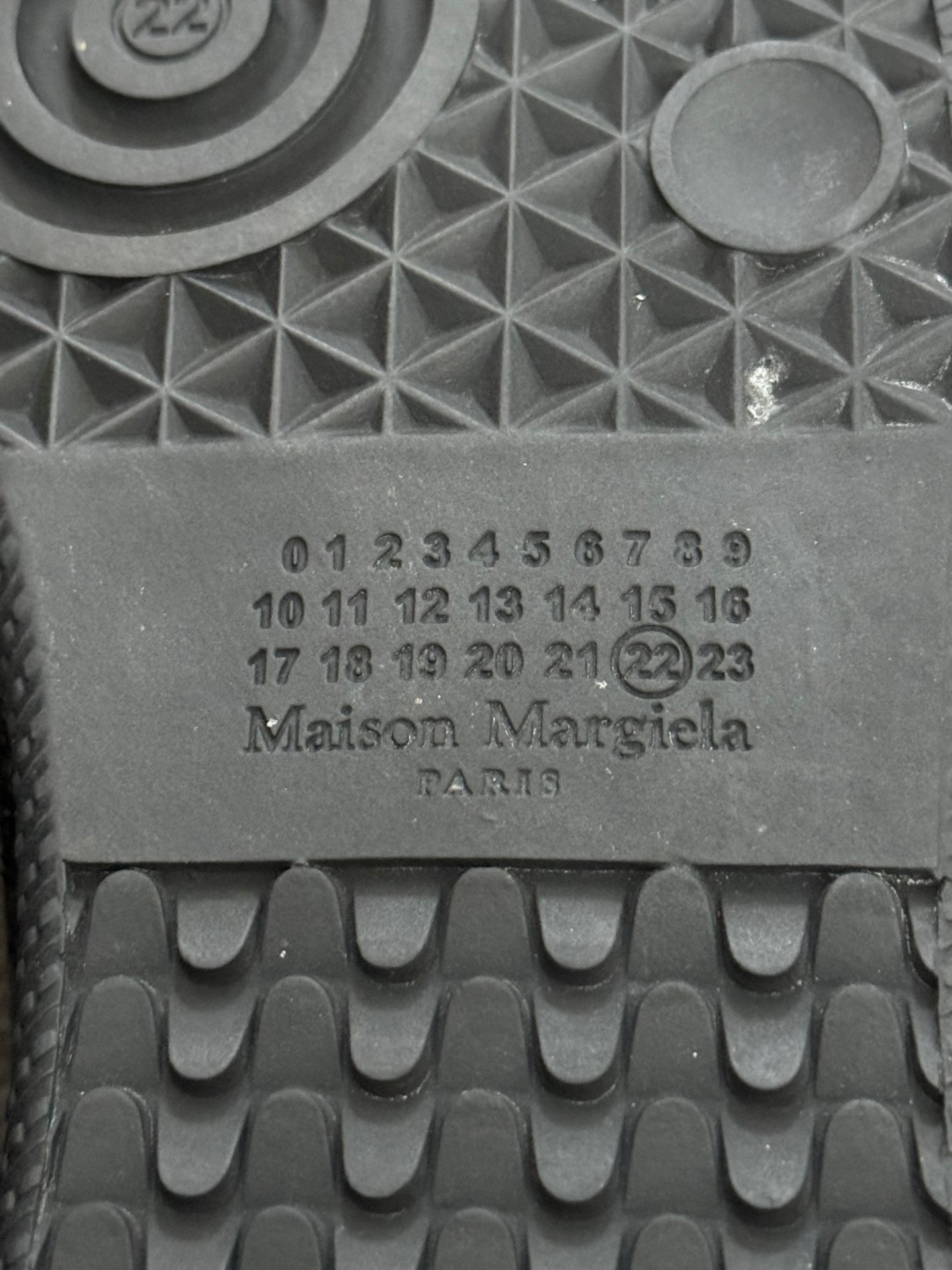 Maison Margiela Black Crinkled Lamb Leather GAT Sneakers