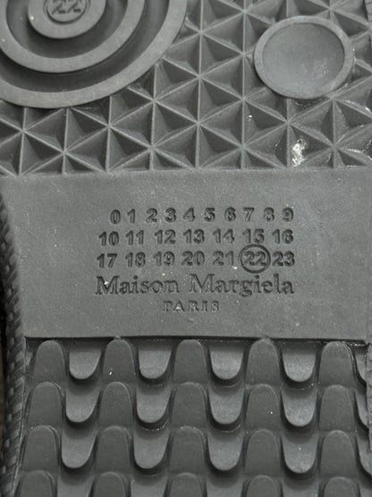 Maison Margiela Black Crinkled Lamb Leather GAT Sneakers