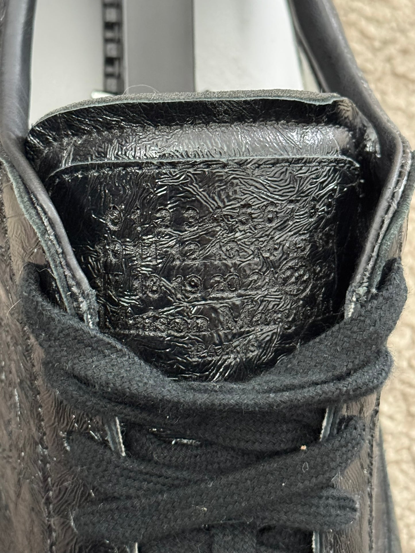 Maison Margiela Black Crinkled Lamb Leather GAT Sneakers