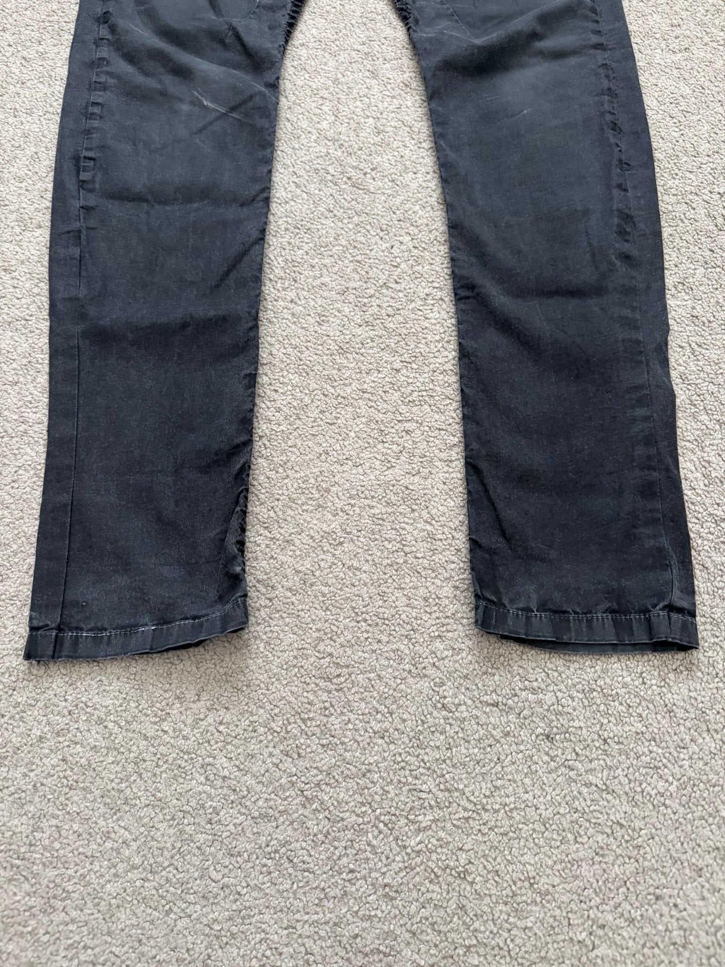 SS14 Rick Owens DRKSHDW Black Mineral Waxed Torrence Denim Jeans