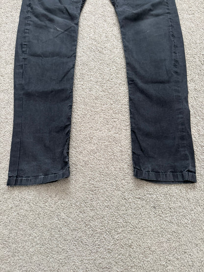 SS14 Rick Owens DRKSHDW Black Mineral Waxed Torrence Denim Jeans