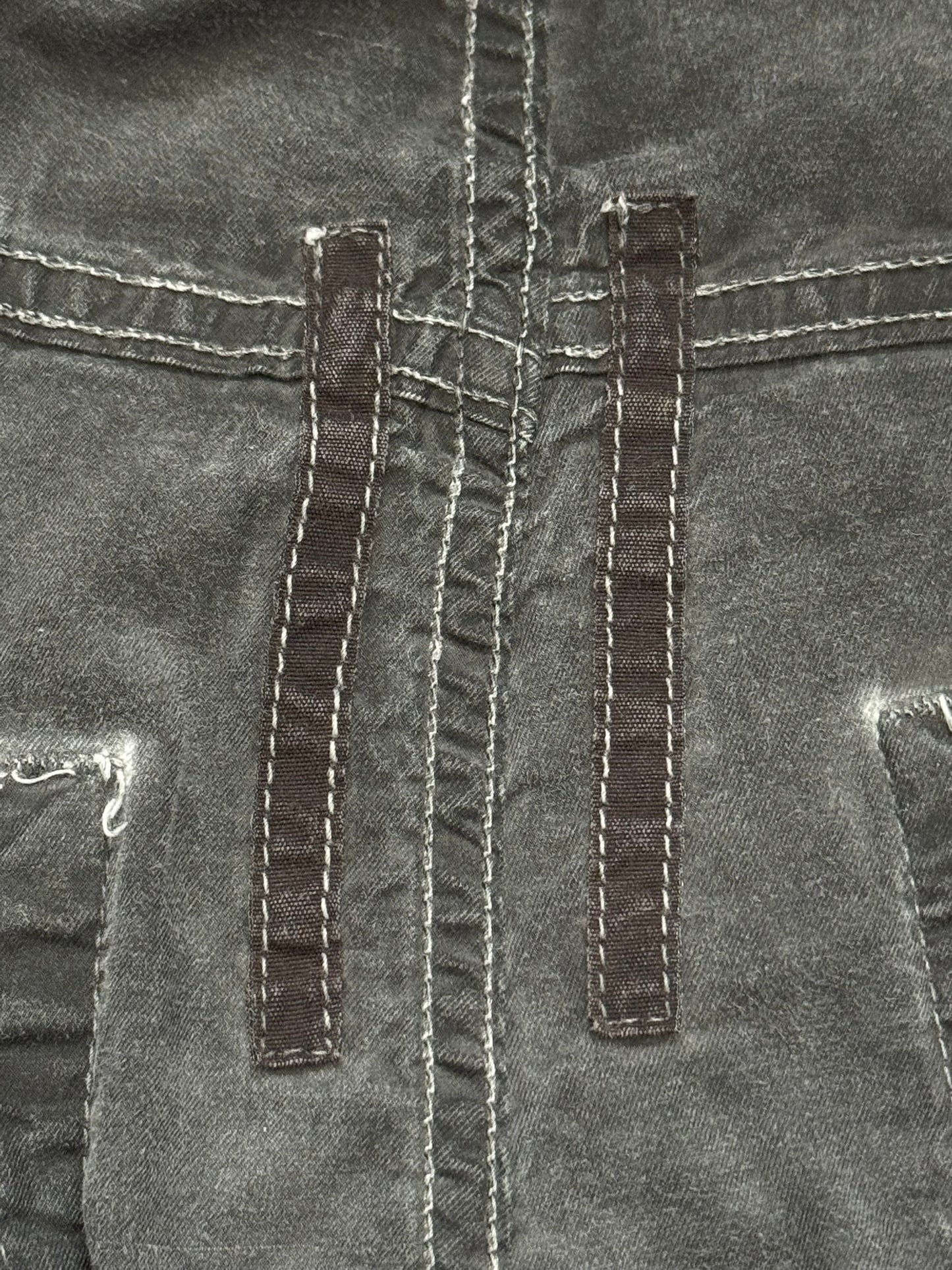 SS14 Rick Owens DRKSHDW Black Mineral Waxed Torrence Denim Jeans