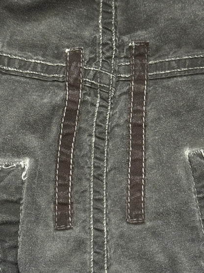 SS14 Rick Owens DRKSHDW Black Mineral Waxed Torrence Denim Jeans