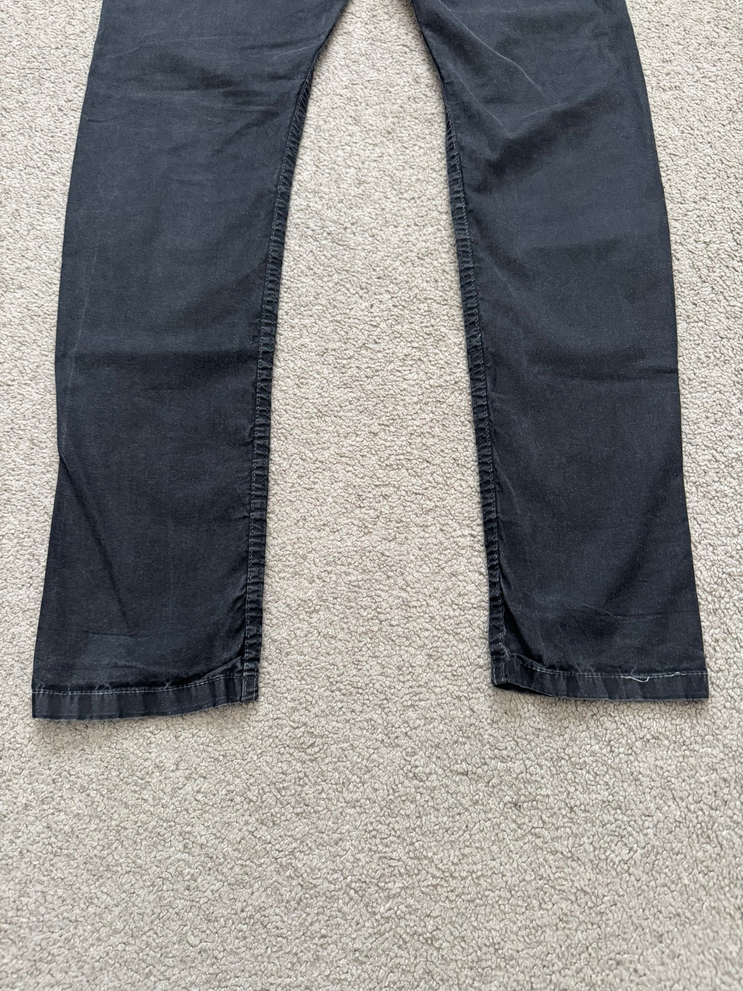 SS14 Rick Owens DRKSHDW Black Mineral Waxed Torrence Denim Jeans