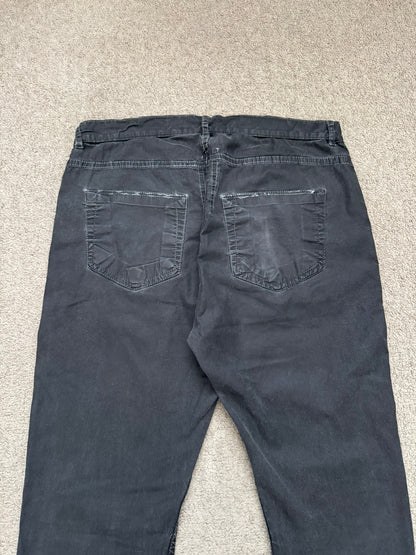 SS14 Rick Owens DRKSHDW Black Mineral Waxed Torrence Denim Jeans